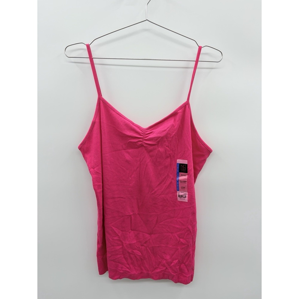 No Boundaries Juniors Plus Size XXXL V Neck Ribbed Cami Tank Top in Pink 1952